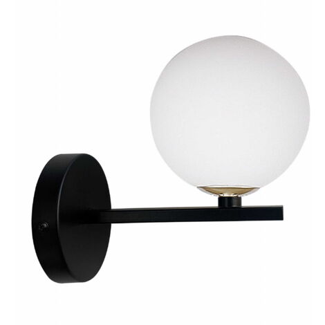 Applique murale Candellux Kama noir/blanc verre G9 28W