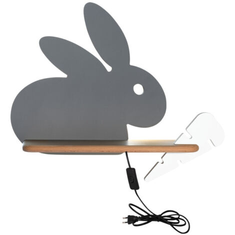 Applique murale Candellux Rabit LED 4W 4000K bois gris