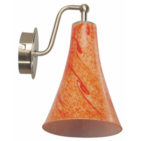 Applique murale Candellux RUFI E14 verre orange acier