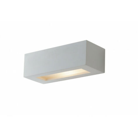Applique murale Candida 1 ampoule Plâtre blanc - Blanc