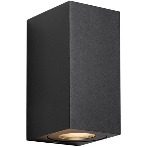 Applique murale CANTO Maxi kubi 2 Aluminium Seaside noir, H.17.2 - IP44 - GU10 /Nordlux Extérieur