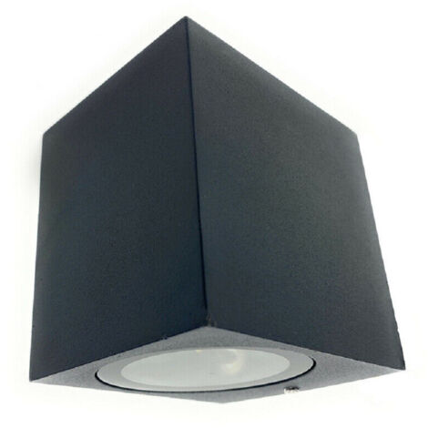 Applique Murale Carrée Applique D'extérieur Moderne Gu10 Ip65 Es54       Noir