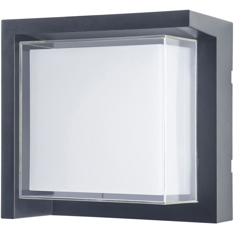 Creu aplique cuadrado negro con led y selector de temperatura