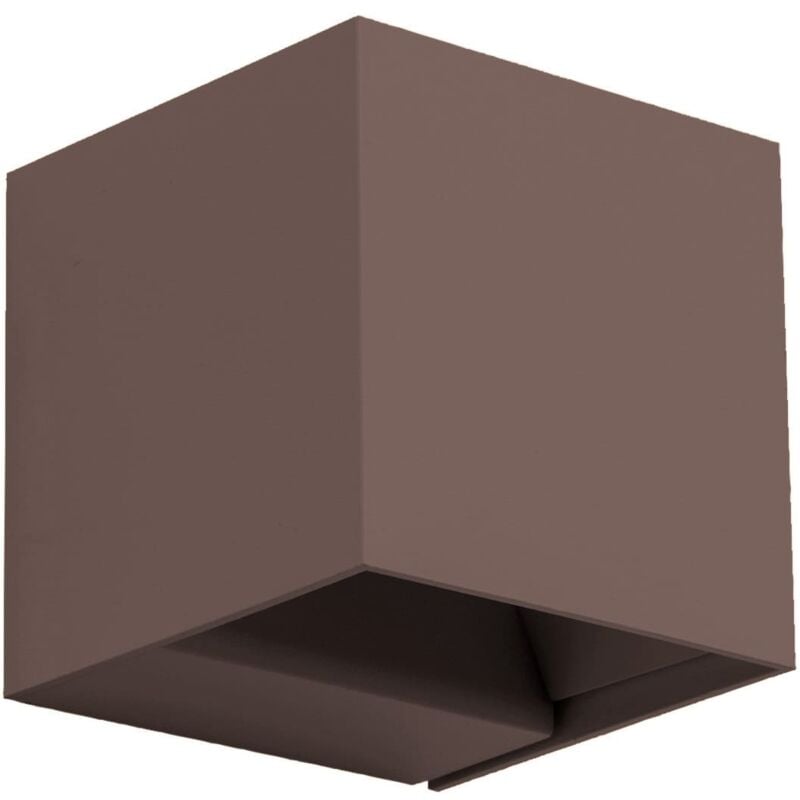 Rex aplique cuadrado con luz blanco cálido 3000K en color marrón