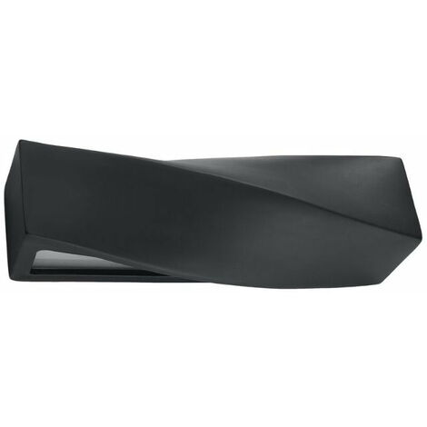 Applique Murale Céramique Rectangle pour Ampoule E27 - Noir - SILUMEN