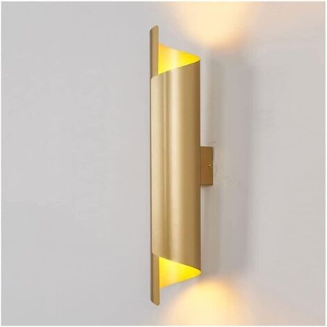 Applique murale chambre, Luminaire Mural Interieur de Style Nordique de Luxe, Lampe Murale Ronde Créatif pour Chambre, Chevet, Salon, Salle de Bain, Commode, Couloir Fer art95X550mmtout or