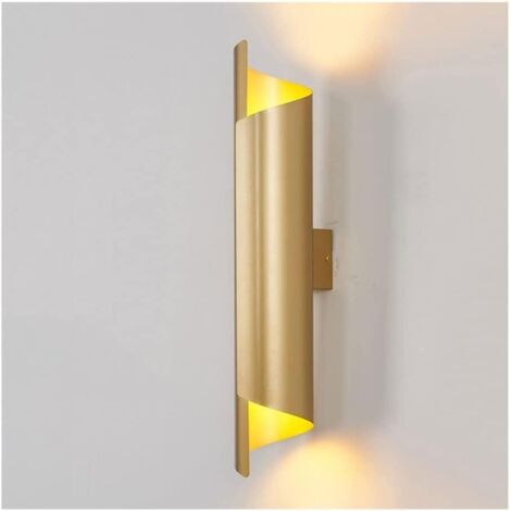 Applique murale chambre, Luminaire Mural Interieur de Style Nordique de Luxe, Lampe Murale Ronde Créatif pour Chambre, Chevet, Salon, Salle de Bain, Commode, Couloir Fer art95X750mmtout or