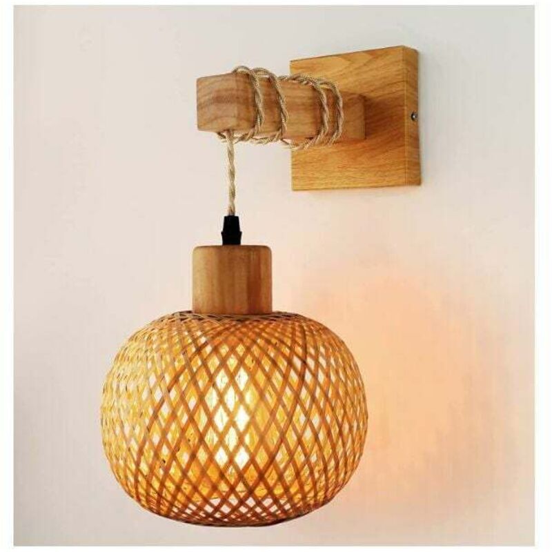 Aafgvc - Applique murale chambre,Éclairage de l'écusson de mur-lampadaire en bois pour salon, couloir