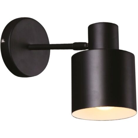 Applique murale classique noire métal rond E27 Maxlight
