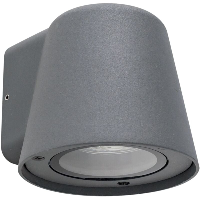 Cone aplique de uso exterior para bombilla GU10 en color negro