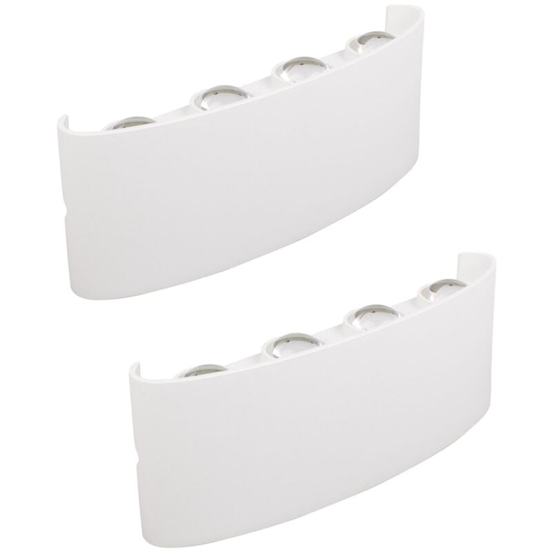 Applique Murale Moderne led Lamp Murale Créative Éclairage Applique Murale Blanc Décoration 8W Lumière Blanc Froid - 2Pcs