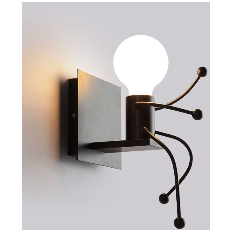 Applique murale créative rétro, applique murale rétro en fer, décoration artistique E27, convient pour bar, chambre à coucher, cuisine, salle à