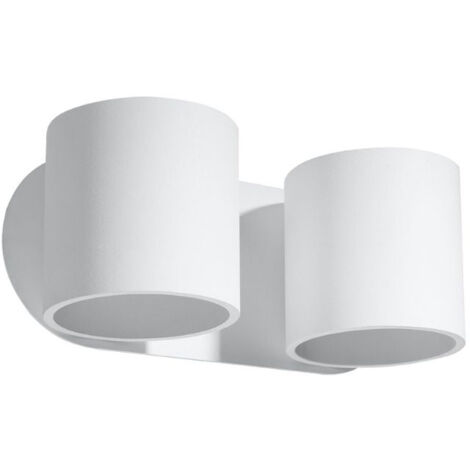 Applique Murale Cylindre 2 Spots de Lumière pour Ampoule G9 - Blanc - SILUMEN