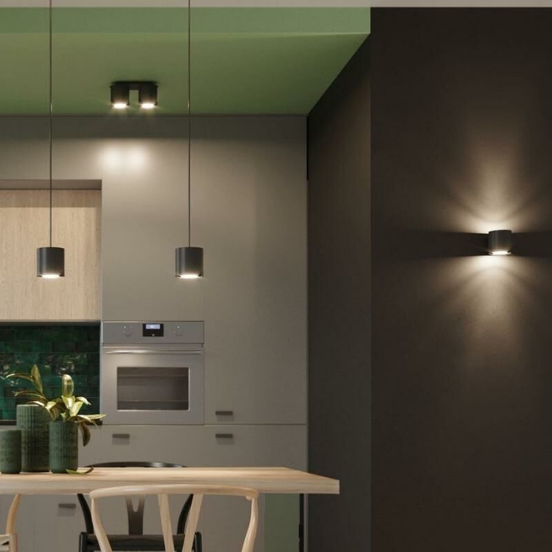 Sollux - Applique Murale Cylindre Noir pour Ampoule G9 - silamp