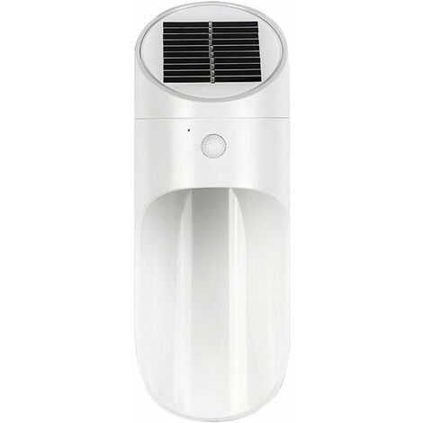 Applique murale de contrôle de lumière solaire led lumière de jardin intelligente (contrôle de la lumière blanche de la coque blanche),HANBING