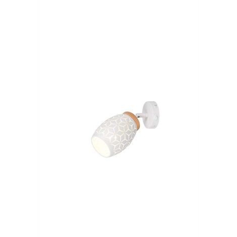 Applique murale de couloir en métal blanc E14 orientable L 27 cm