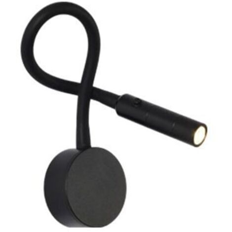 Applique Murale de Lecture Noire, Lampe LED Flexible en Col de Cygne avec Interrupteur pour Chambres