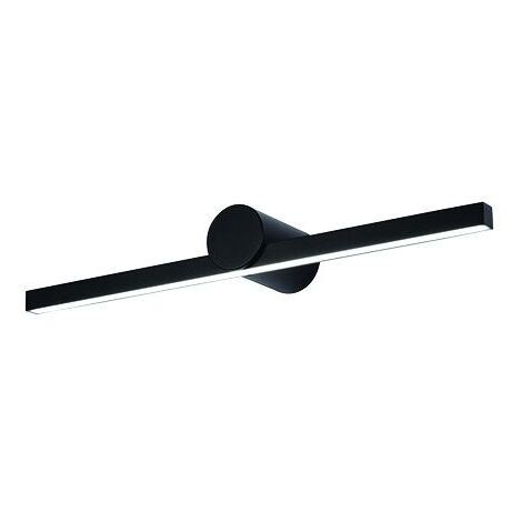 Applique Murale de Salle de bain LED 10W IP54 Noir Sablé ZAMBELIS - Blanc chaud - 3000K
