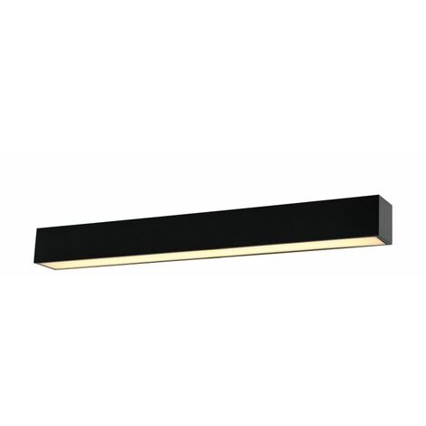 Applique Murale de Salle de Bain LED Directe/Indirecte 15W IP44 Noir Mat ZAMBELIS - Blanc chaud - 3000K