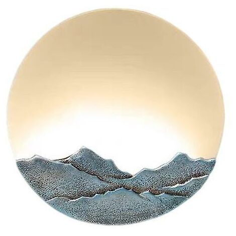 Applique murale de style chinois 8W Led Lampe d'allée Zen de style chinois de chevet de chambre à coucher (gradation tricolore)