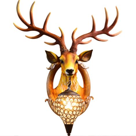Applique murale de style nordique Creative Deer Shape Wall Decoration Lamp 12WLED trois température de couleur