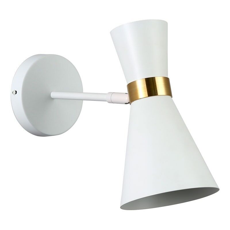Barcelona Led - Applique murale de style scandinave 'Melissa' 29x25cm - Blanc et Doré Barcelona Led - Applique murale de style scandinave 'Melissa' 29x25cm - Blanc et Doré