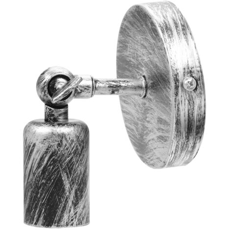 Applique murale de Style rétro, support de lampe pour Bar, café, couloir, avec douille E27 (argent)