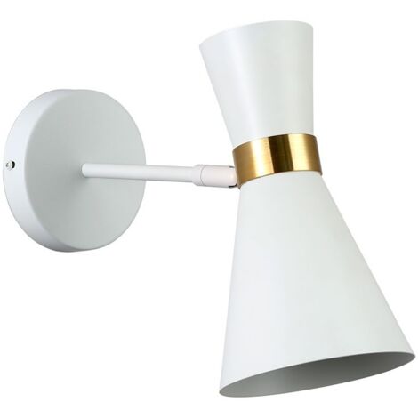 Applique murale de style scandinave "Melissa" 29x25cm - Blanc et Doré