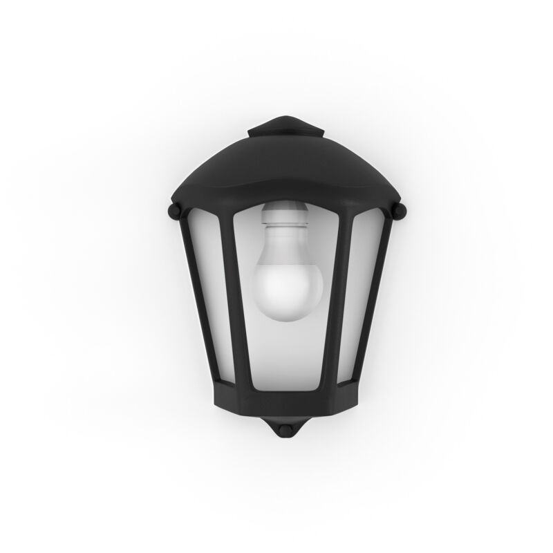 Applique murale type lanterne Fumagalli fabio' - E27 - IP55 - Noir