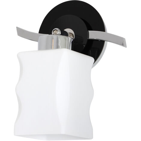 Applique murale Derby chrome verre blanc E27 Luminex