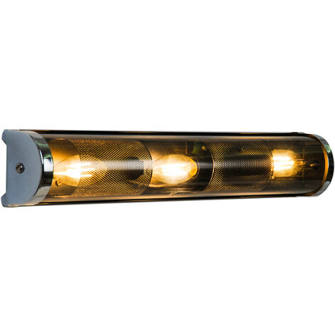 Applique murale design Bath verre gris fumé compatible LED