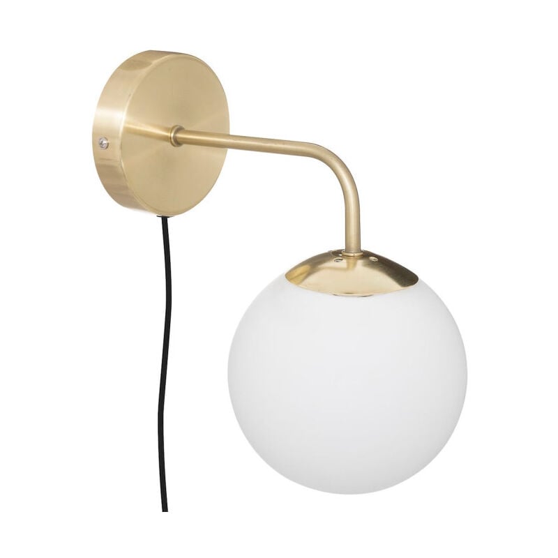 Applique Murale Design "Dris" 15cm Blanc & Or