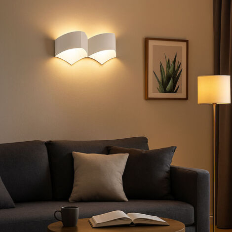 Applique murale design éclairage blanc 2 flammes WOFI 4340.02.06.0000
