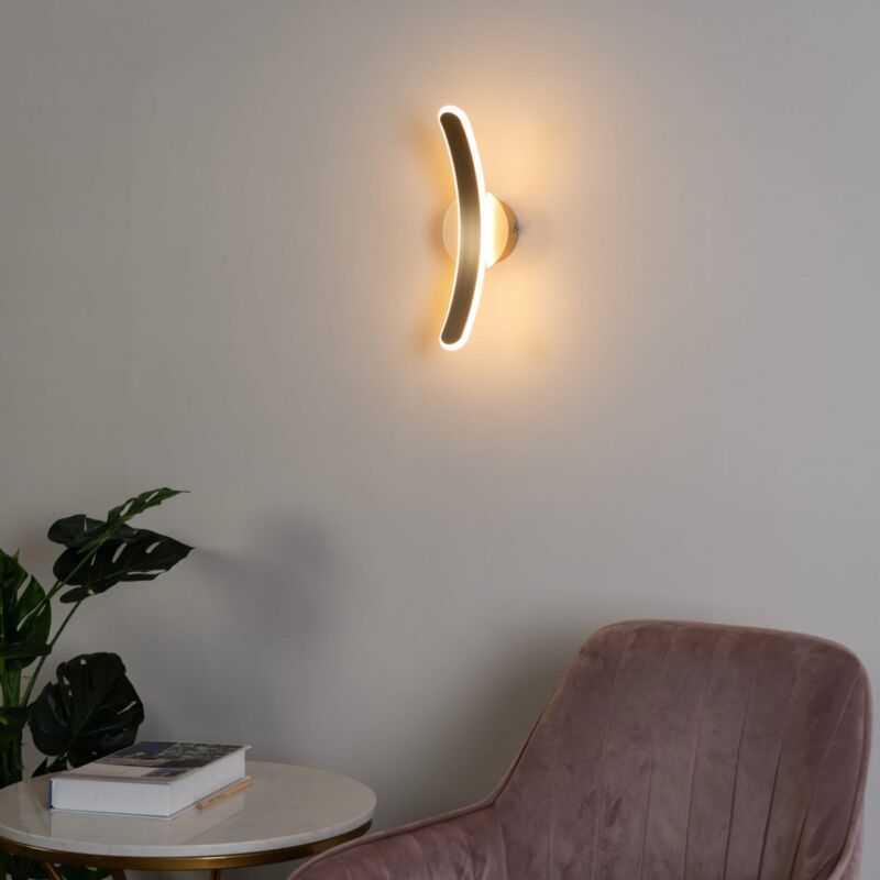 Applique murale design en arc led laiton - Dawn
