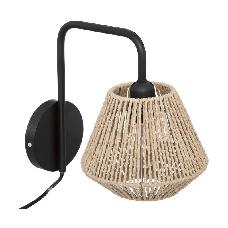 Applique Murale Design 'Jily' 28cm Beige & Noir