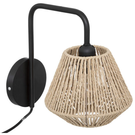 Applique Murale Design "Jily" 28cm Beige & Noir