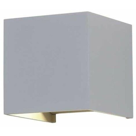 Applique Murale Design LED 12W IP54 Carré - Blanc Neutre / Gris