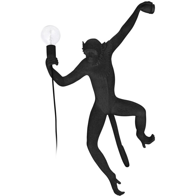 Applique Murale - Design Singe - Resina Noir