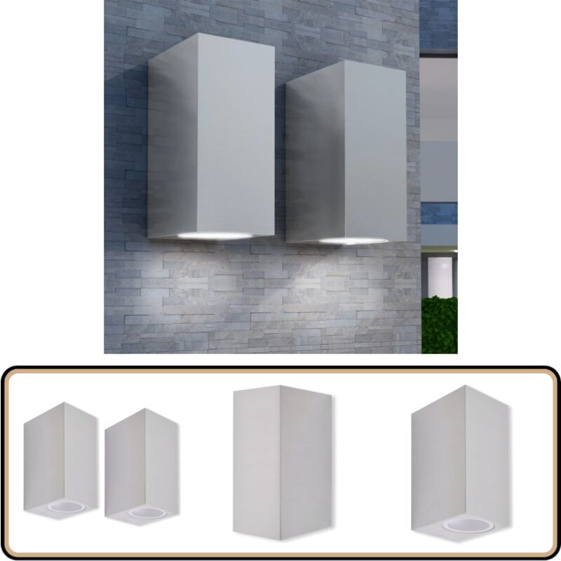 Applique murale d'extérieur 2 pcs - Applique Murale Exterieure - Éclairage Extérieur - Luminaire Extérieur - Lampadaire Extérieur - Lumière led