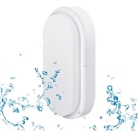 Applique murale d'extérieur à LED 14 W Lampe ovale à LED 4000 K Blanc naturel IP54 étanche pour jardin, terrasse, garage,