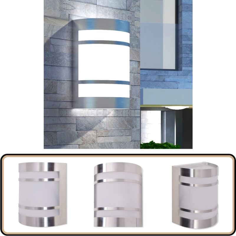 Applique murale d'extérieur Acier inoxydable - Applique Murale Exterieure - Éclairage Extérieur - Luminaire Mural - Lumière Extérieur - Luminaire