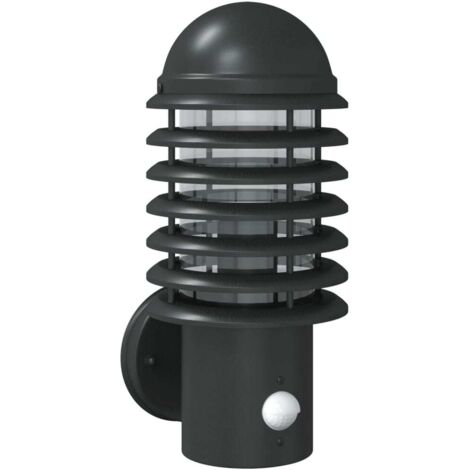 Applique murale d'extérieur avec capteur noir acier inoxydable CFW54750