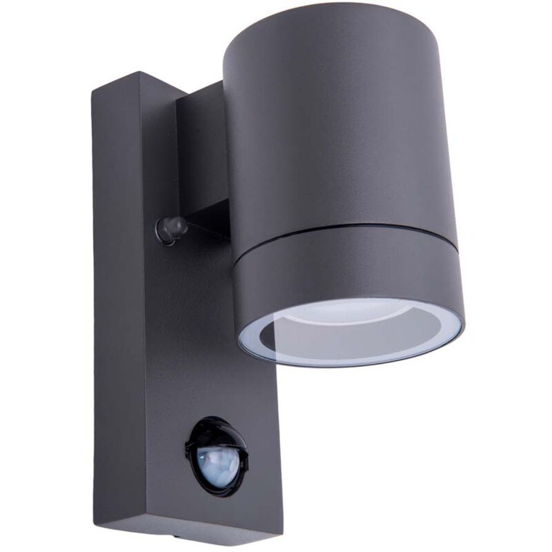 Applique murale d'extérieur avec détecteur de mouvement GU10 anthracite H 12,5 cm Applique murale d'extérieur avec détecteur de mouvement GU10 anthracite H 12,5 cm