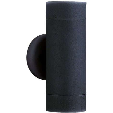 Applique murale d'extérieur et de véranda LED 3W (Gu10 Led), 2 flammes noir 3000K 540 lumens