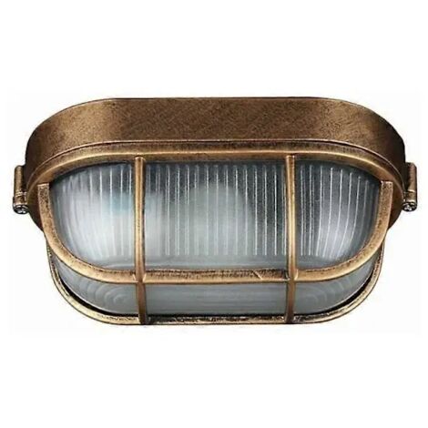 Applique murale d'extérieur, lampe ovale en aluminium moulé sous pression, applique murale nautique de style industriel vintage, lampe de bateau [DB]