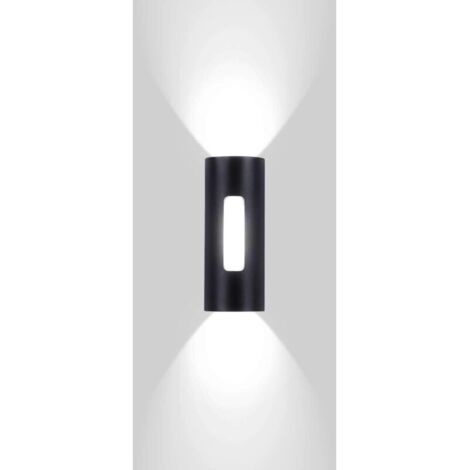 Applique murale d'extérieur LED 18 W étanche IP65 moderne en métal pour extérieur/intérieur pour cour, jardin, terrasse, mur fermé, patio, villa, couloir, blanc froid
