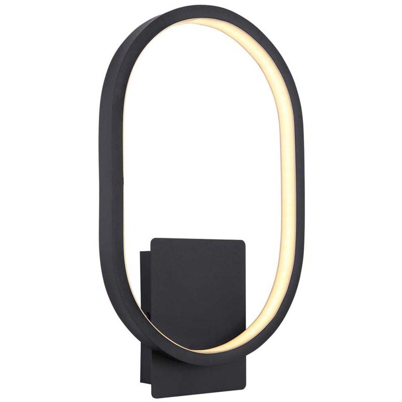 Applique murale d'extérieur LED lampe d'extérieur ALU IP44 métal noir noir H 32 cm