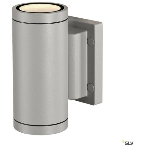 Applique murale d'extérieur New Myra Wall Up & Down GU10 gris-argent SLV A543401