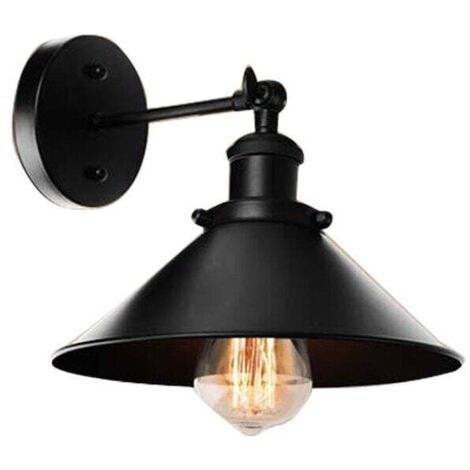 Applique murale d'extérieur style américain - Applique murale vintage - Style campagne - Lampe d'extérieur (Lampe extérieure, Applique murale, Lanterne, Verre, Rouille) Sans source lumineuse