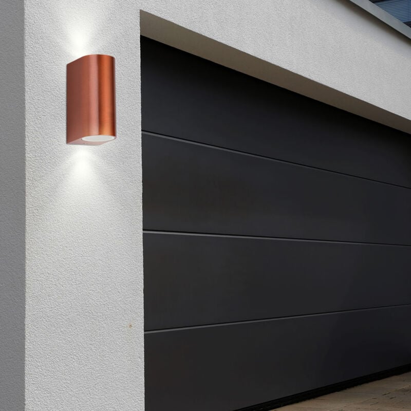 Applique murale d'extérieur Up Down spot lampe en aluminium éclairage de jardin couleur cuivre